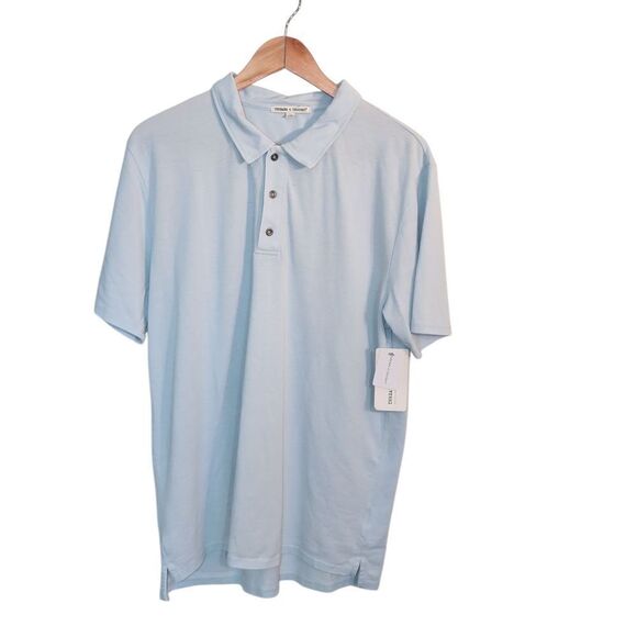 NWT Threads For Thought Light Blue Polo Shirt Men's L - Picture 1 of 7